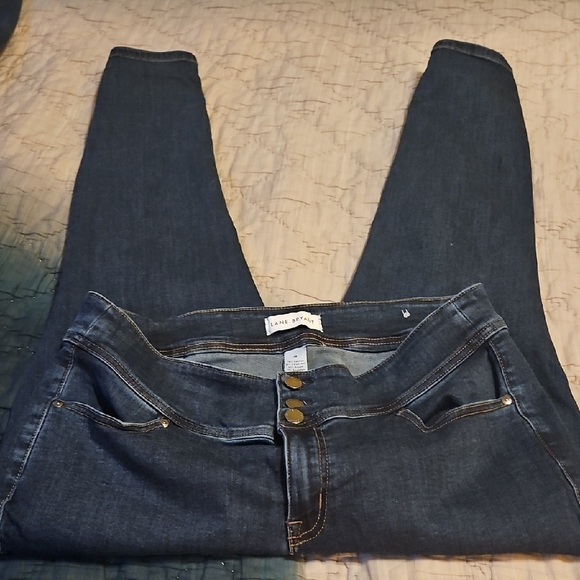 Lane Bryant High Rise Dark Blue Jeans - Picture 4 of 5